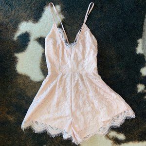 Tobi Pastel Pink Lace Romper Playsuit XS